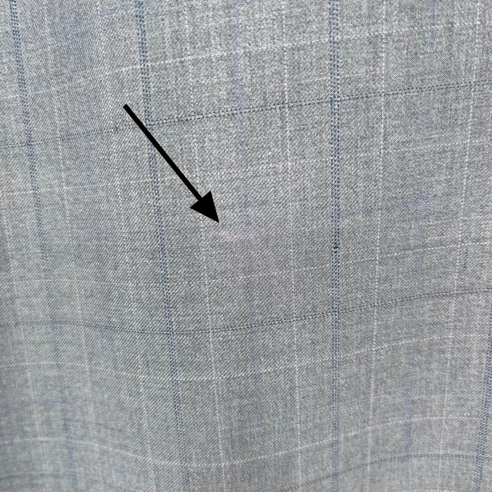 Perry Ellis Portfolio Dress Pants Mens 32/30 Blue Gray Glen Plaid Check Business